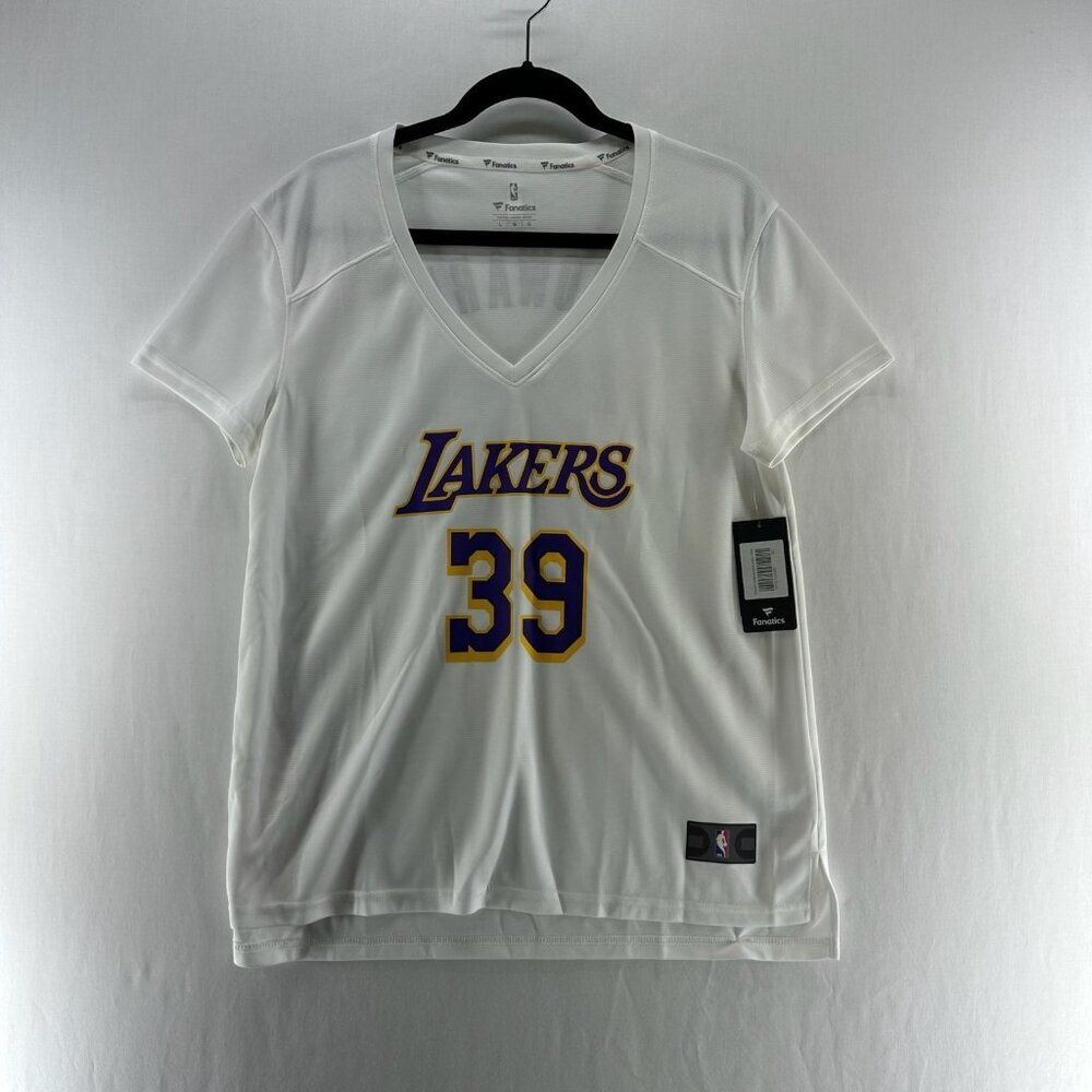 Fanatics Los Angeles Lakers T-Shirt Womens L NBA #39 Howard V-Neck Jersey White